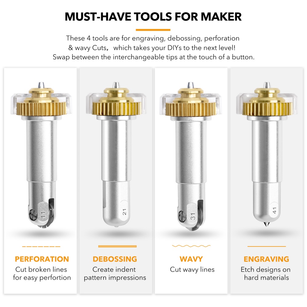 Diy Automation - 1pc Wavy Blade Engraving Tip Compatibale
