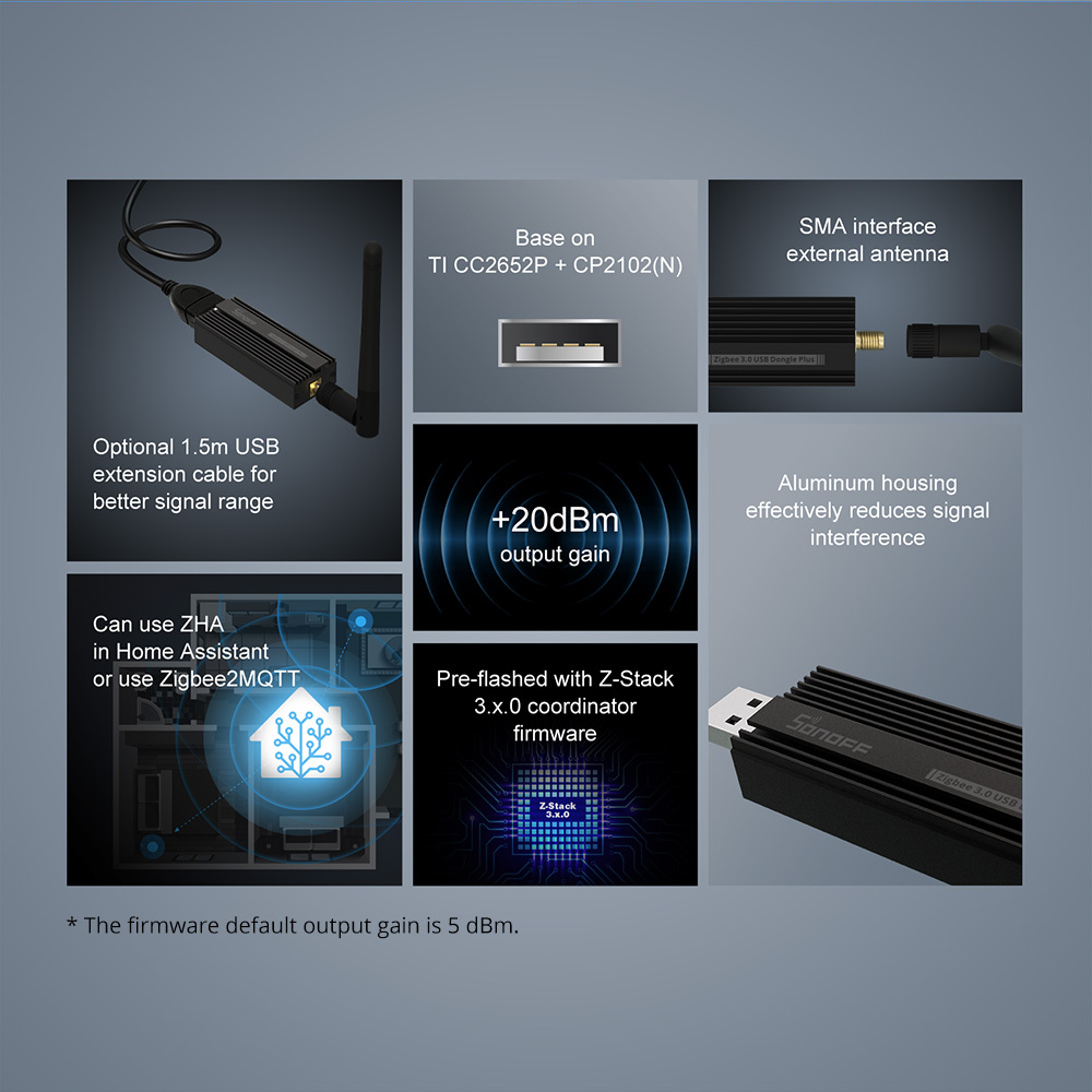 1/5 Chiếc SONOFF ZB Dongle-P Z - đánh giá và giá Zigbee Coordinator Stick