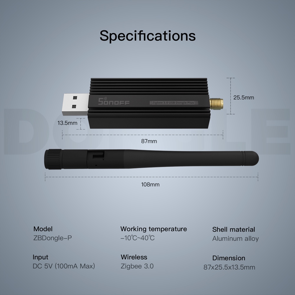 1/5 Chiếc SONOFF ZB Dongle-P Z - đánh giá và giá Zigbee Coordinator Stick