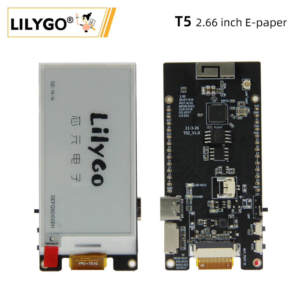 LILYGO® TTGO T5 2.66 inch E-pa - đánh giá và giá Home Automation Arduino